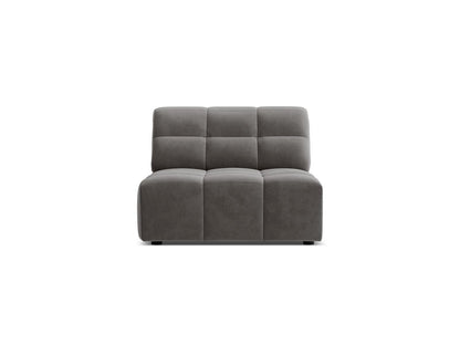 Sofamodul Samt Schwarz Jennifer — Light Grey
