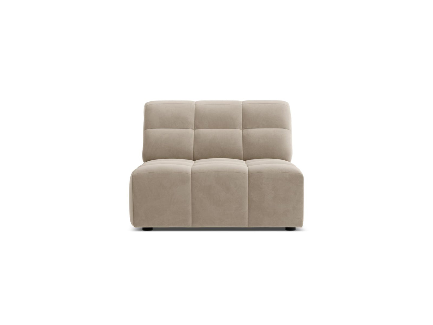 Sofamodul Samt Schwarz Jennifer — Dark Beige