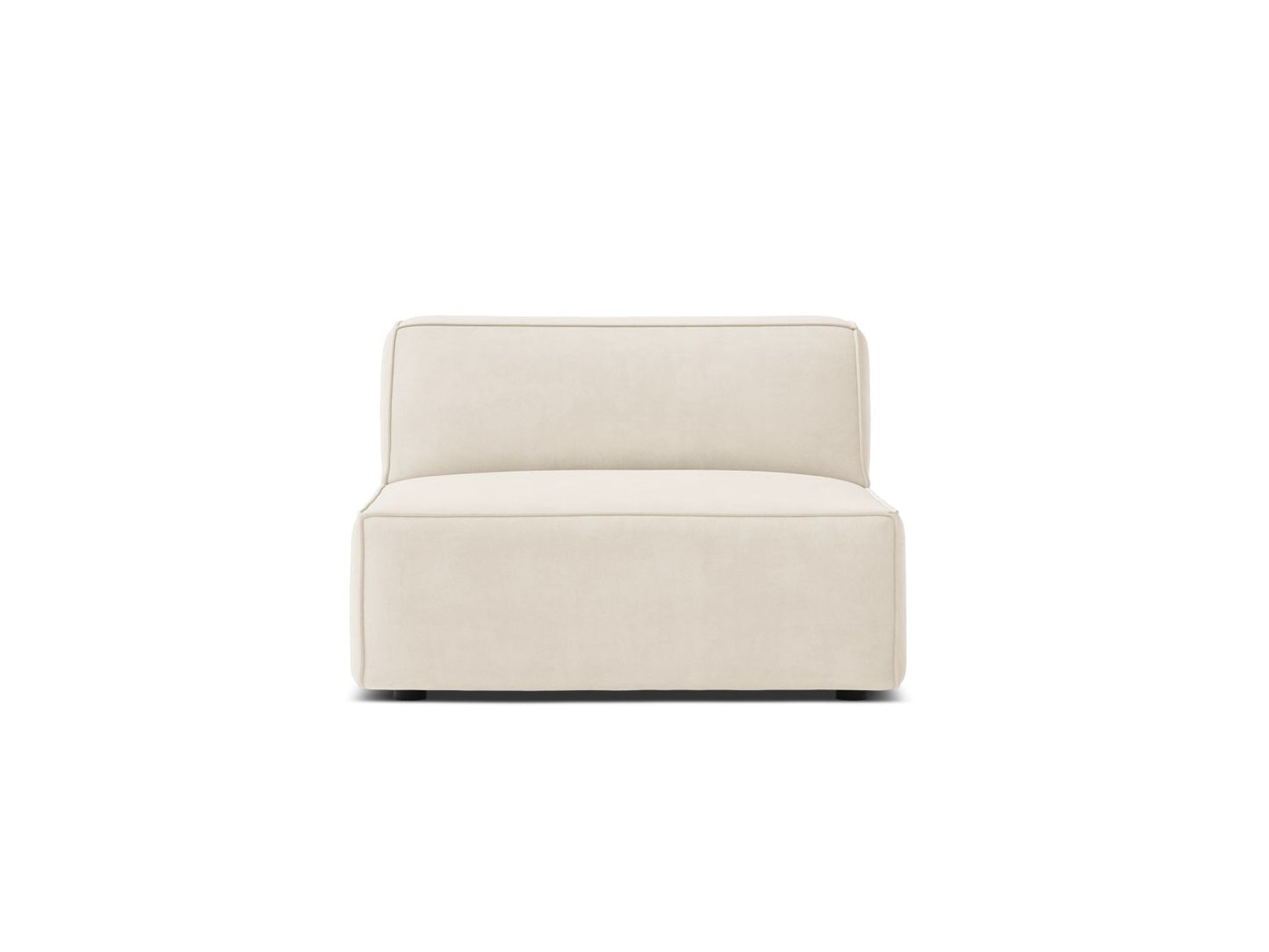 Sofamodul Samt Schwarz Jodie — Light Beige