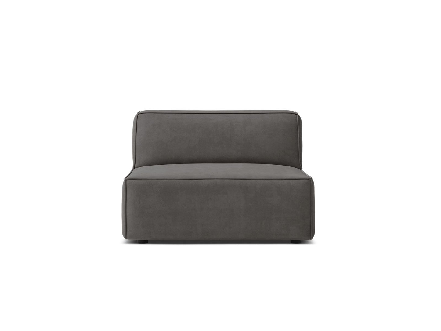 Sofamodul Samt Schwarz Jodie — Light Grey