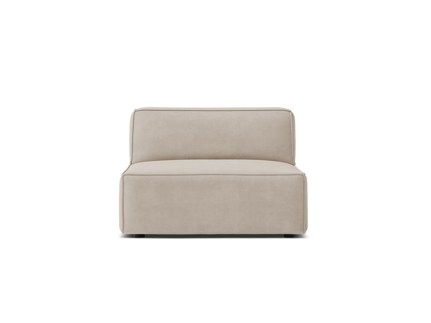 Sofamodul Samt Schwarz Jodie — Dark Beige