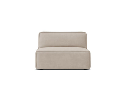 Sofamodul Samt Schwarz Jodie — Dark Beige