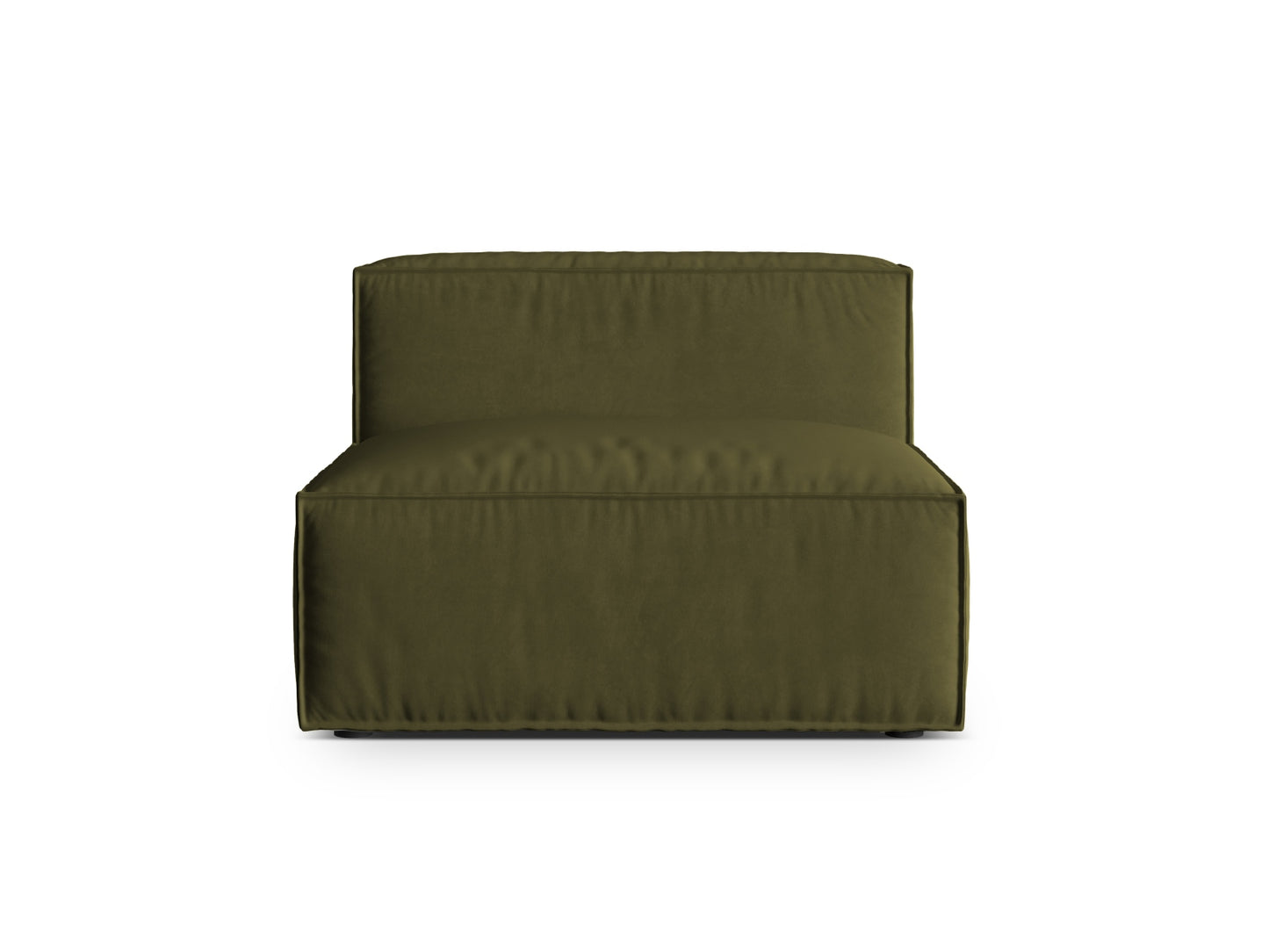 Sofamodul Samt Beige Nuria — Moss Green Melange