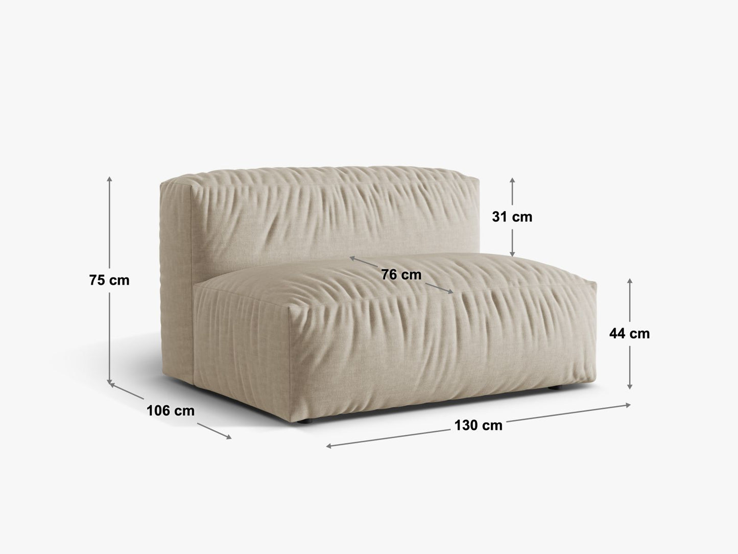 Martina Wide Single Seat, 132x106 cm