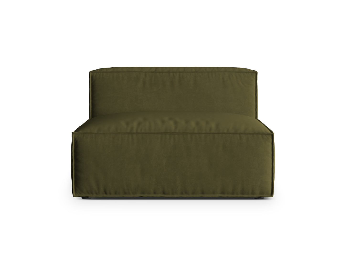 Nuria Modul Armless, 2 Seats, 120x110 cm — Moss Green Melange