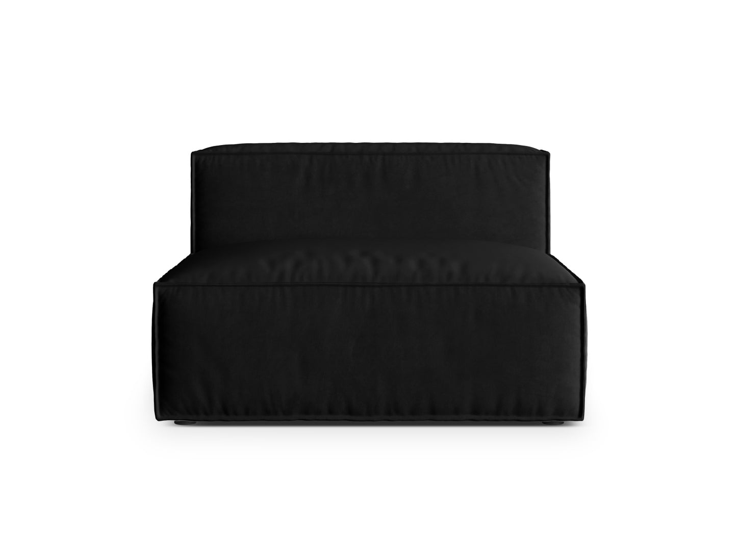 Nuria Modul Armless, 2 Seats, 120x110 cm — Black