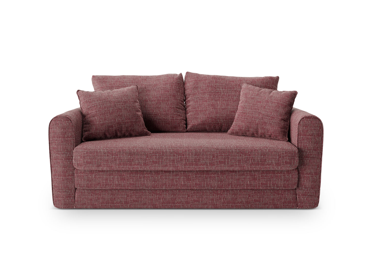 Lido Sofa With Bed Function, 2 Seats, 158x69 cm — Red