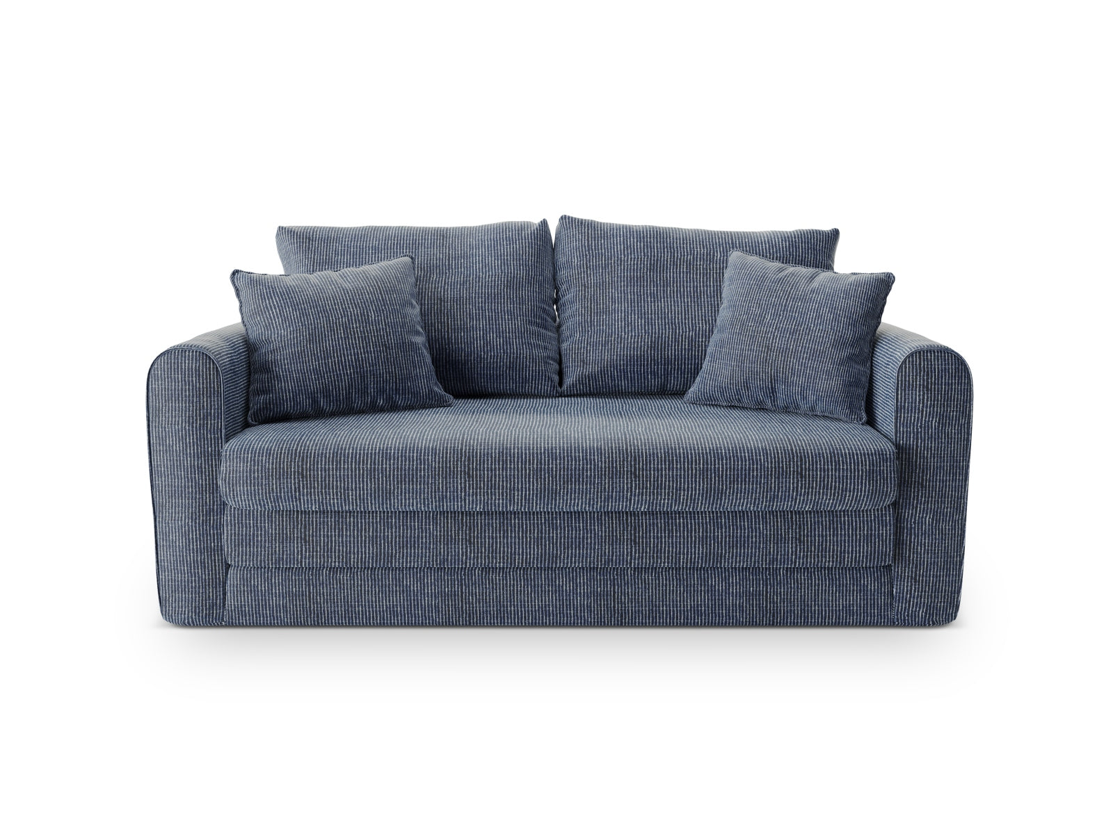 Lido Sofa With Bed Function, 2 Seats, 158x69 cm — Blue Melange