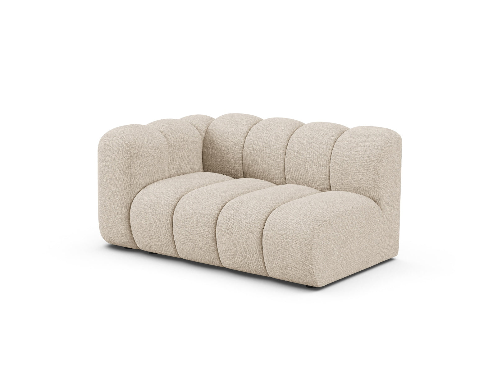 Sofamodul Bouclé Beige Lupine — Wohnbeispiel