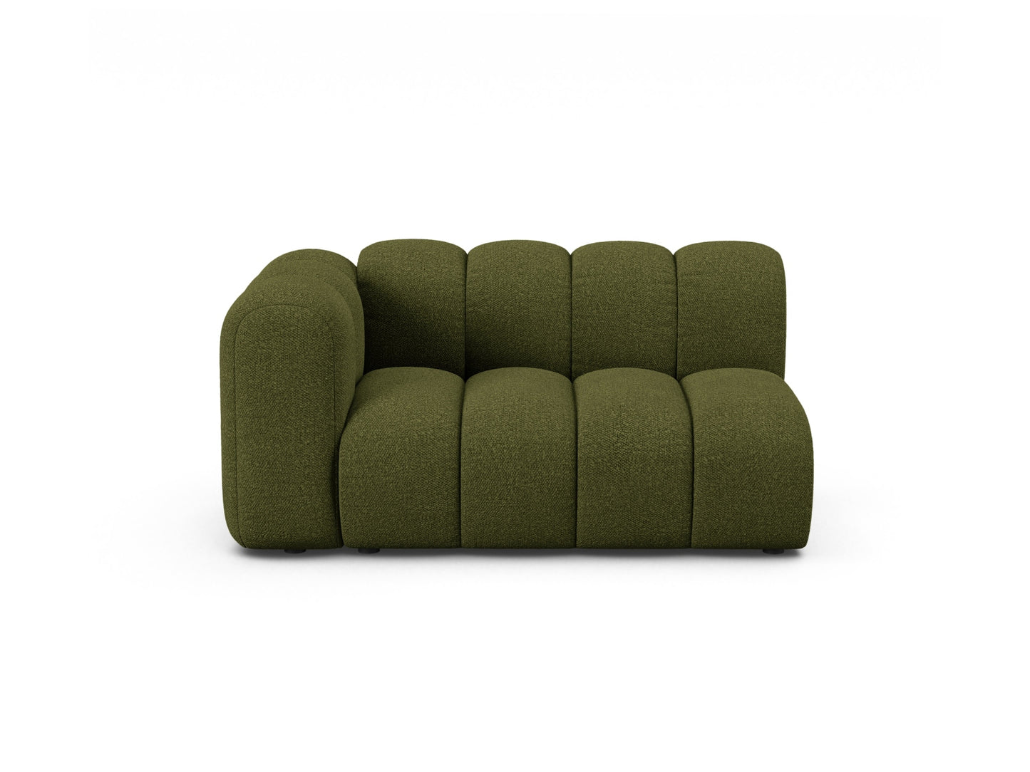 Sofamodul Bouclé Beige Lupine — Dark Olive Green