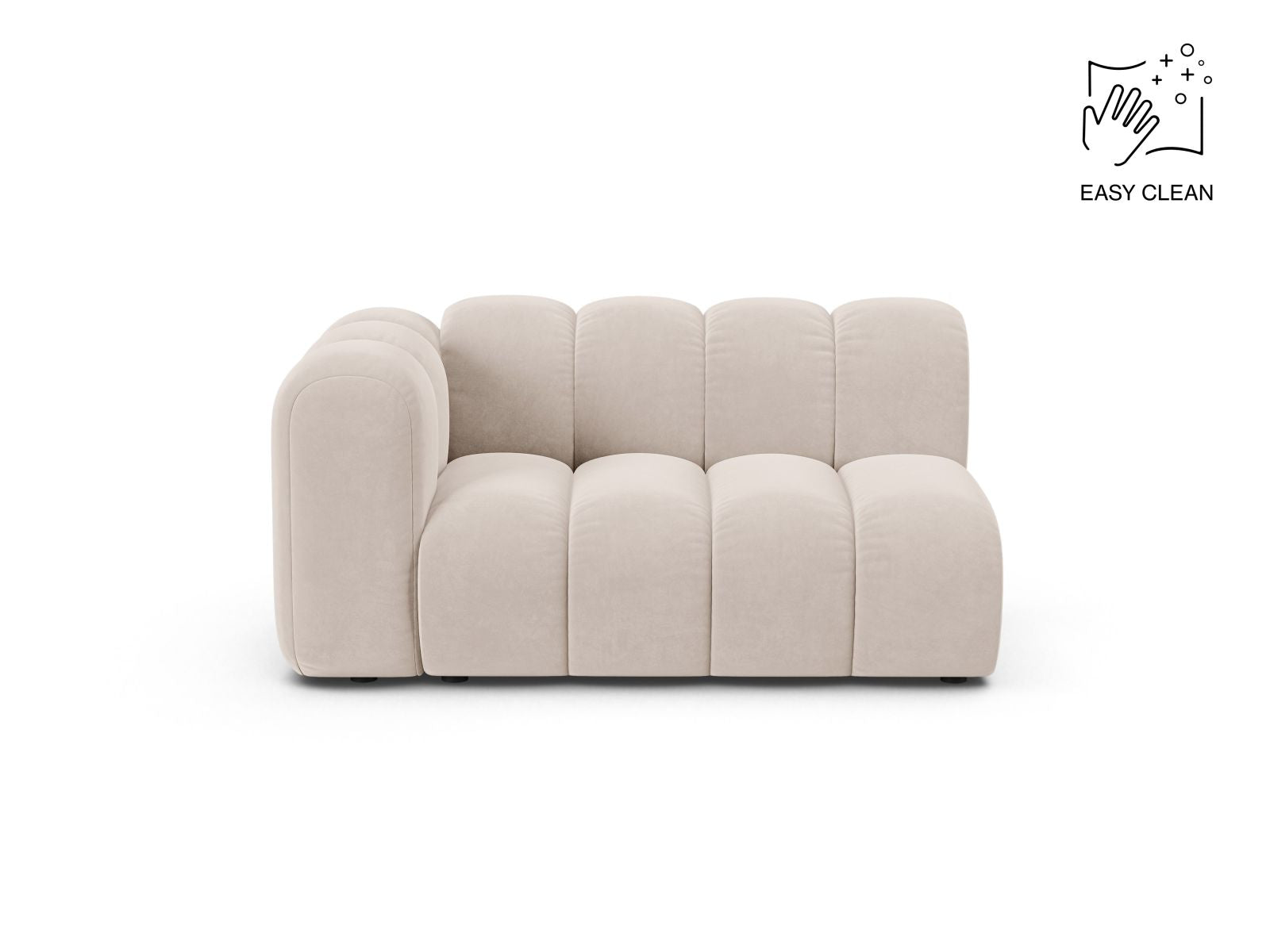 Lupine Modular Sofa, 2 Seats, 145x95 cm — Light Beige / Left