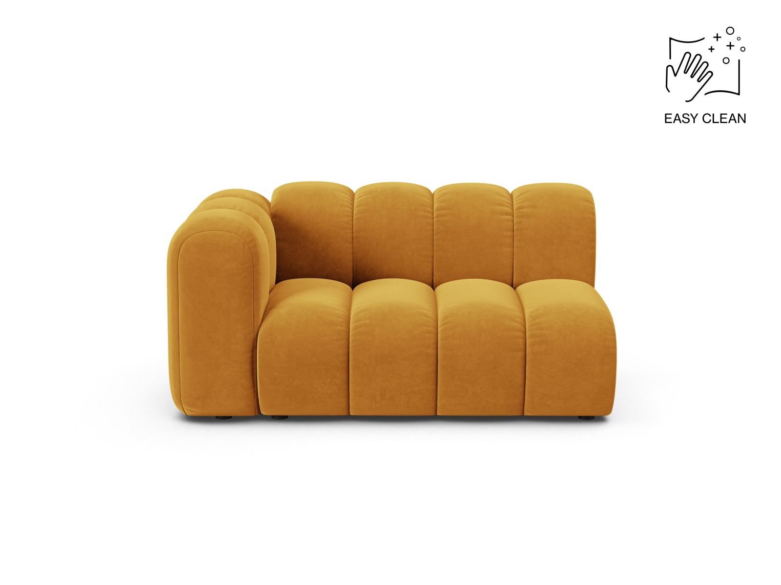 Lupine Modular Sofa, 2 Seats, 145x95 cm — Yellow / Left