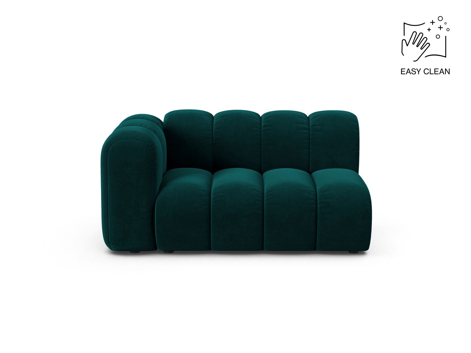 Lupine Modular Sofa, 2 Seats, 145x95 cm — Deep Petrol / Left
