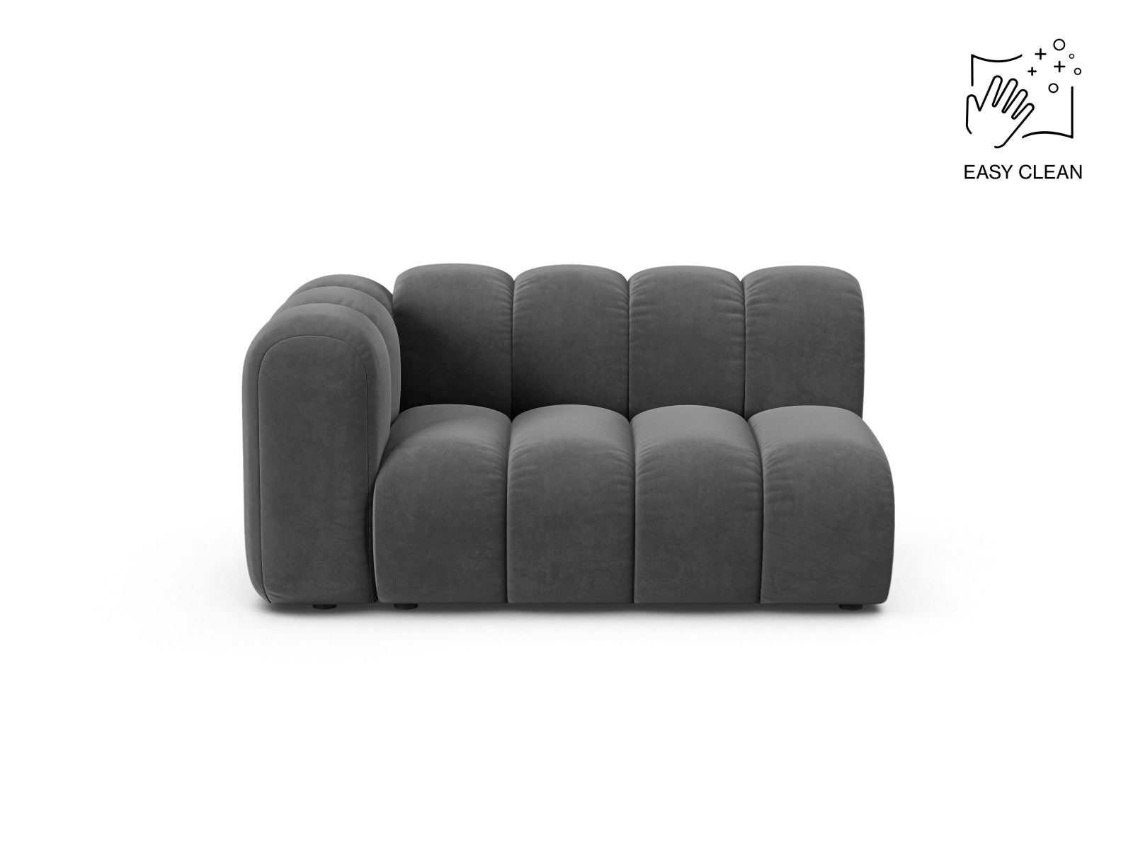 Lupine Modular Sofa, 2 Seats, 145x95 cm — Grey / Left