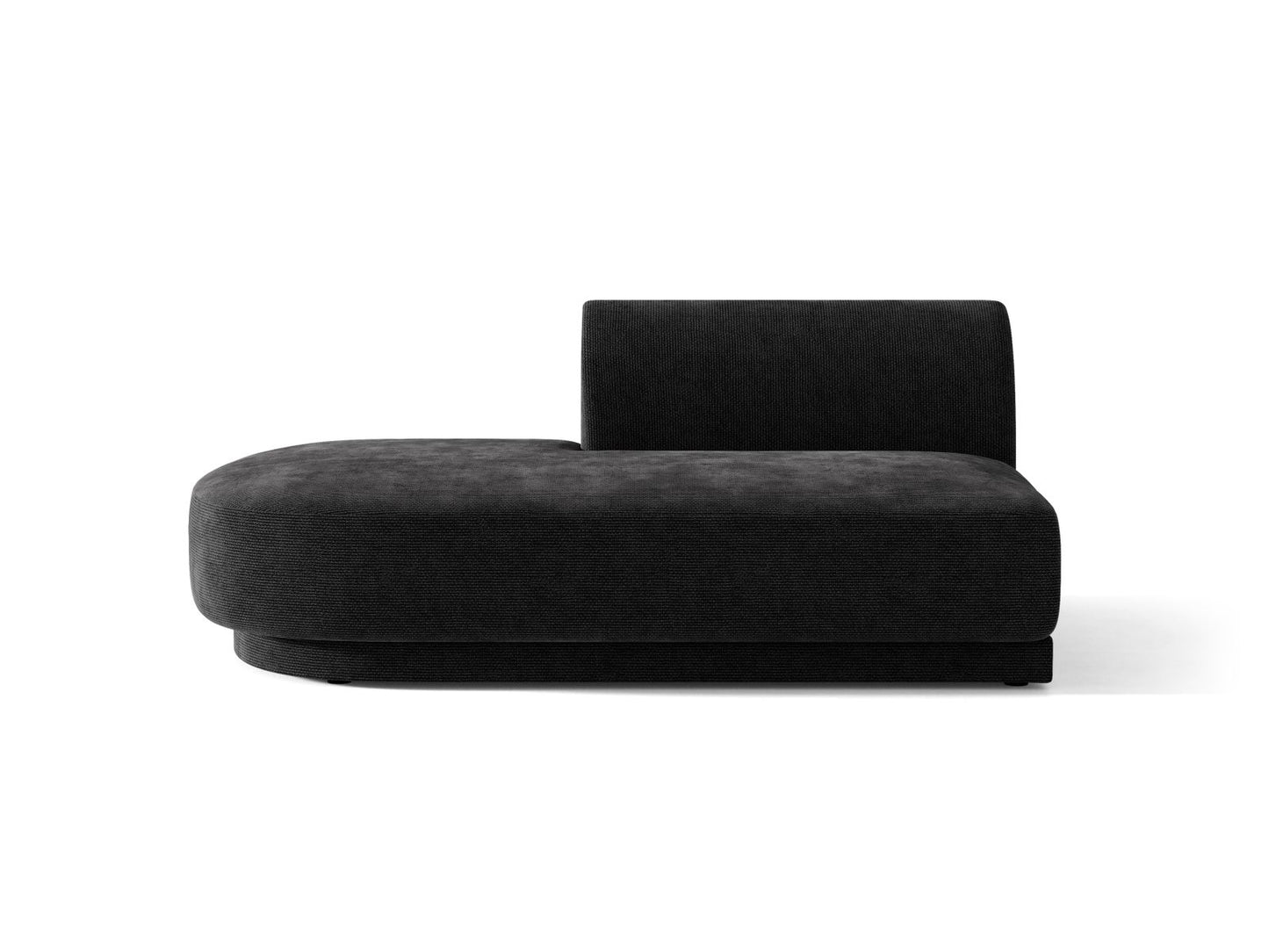 Miley Sitting Module Open Side, 2 Seats, 158x90 cm — Black / Left