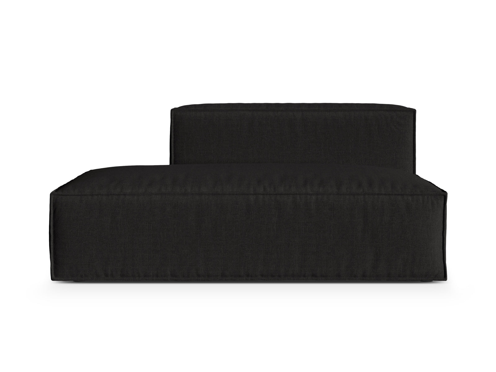 Nuria Modular Sofa, 3 Seats, 165x110 cm — Black / Left