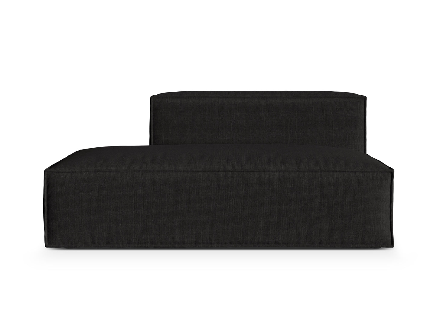 Nuria Modular Sofa, 3 Seats, 165x110 cm — Black / Left