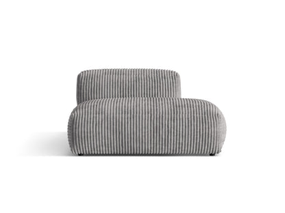 Martina Sofa, 2 Seats, 133x106 cm — Light Grey / Right
