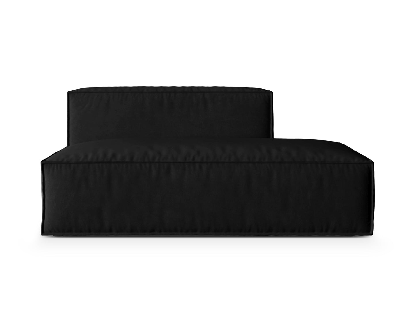 Nuria Modular Sofa, 3 Seats, 165x110 cm — Black / Right