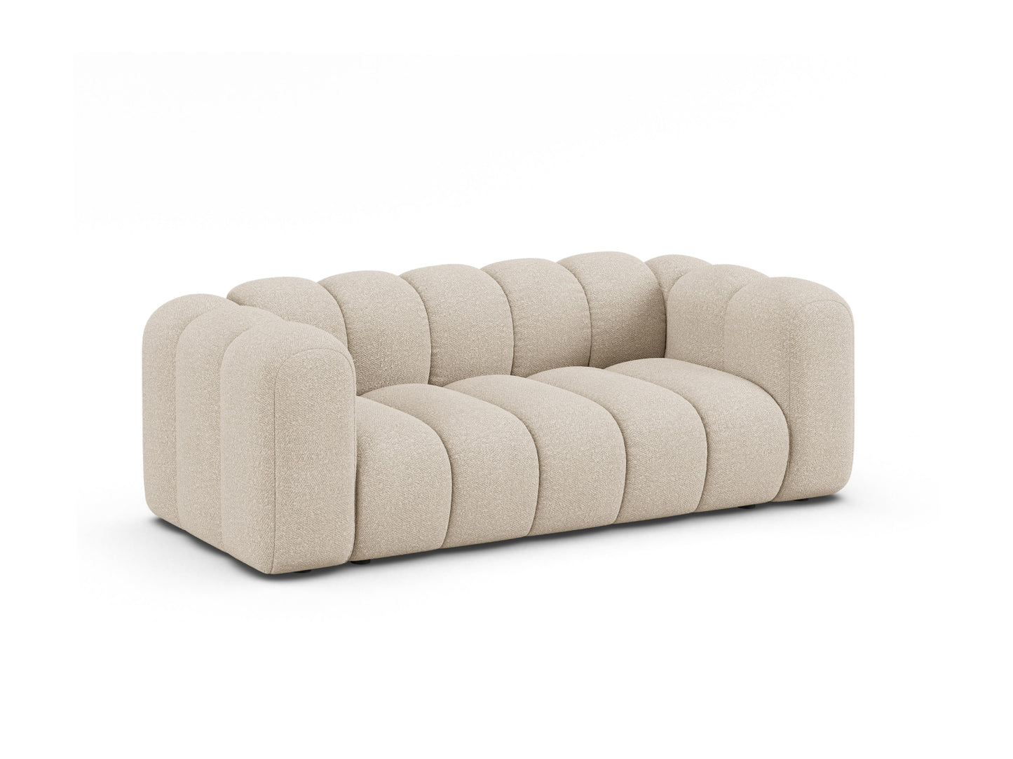 Sofa Bouclé Beige Lupine — Wohnbeispiel