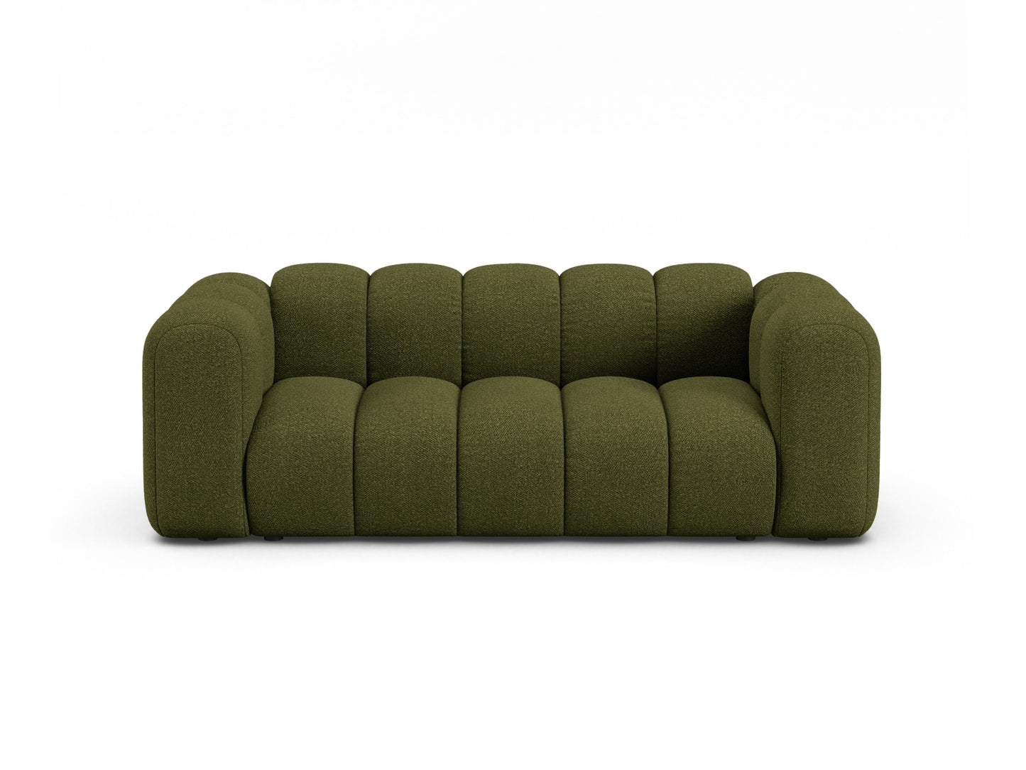Sofa Bouclé Beige Lupine — Dark Olive Green