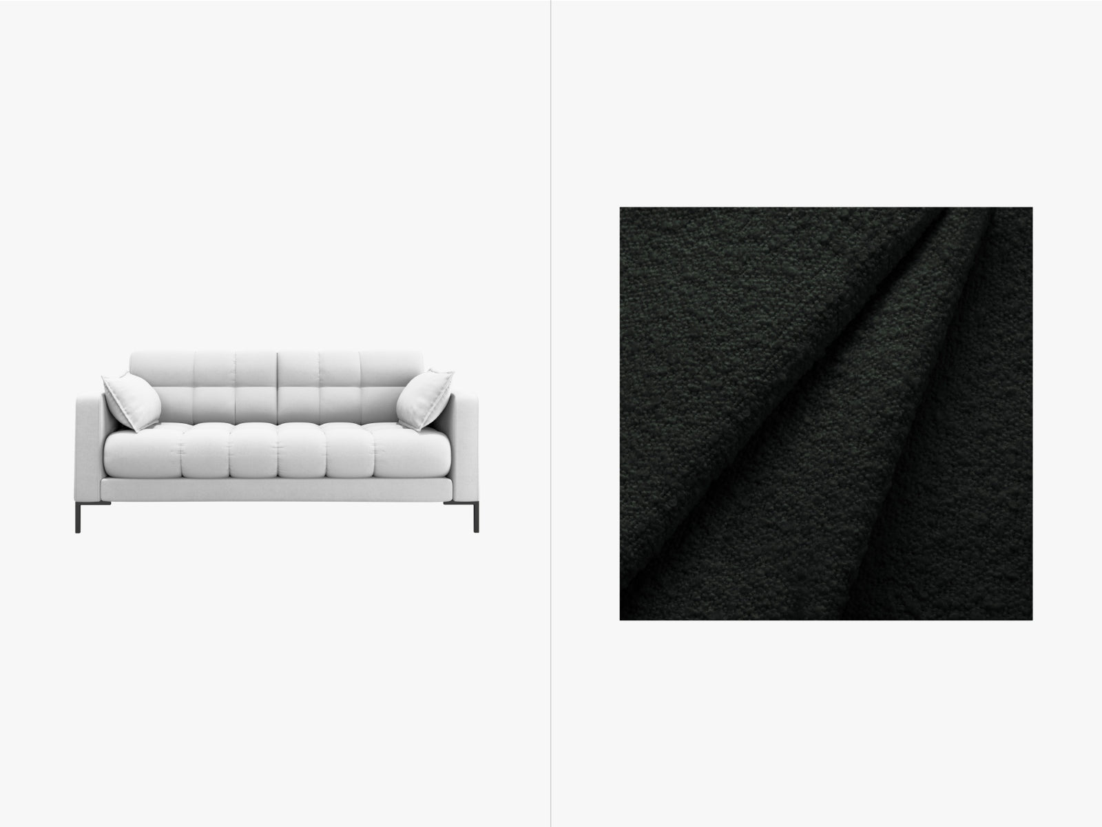 Mamaia Sofa, 2 Seats, 152x96 cm — Black
