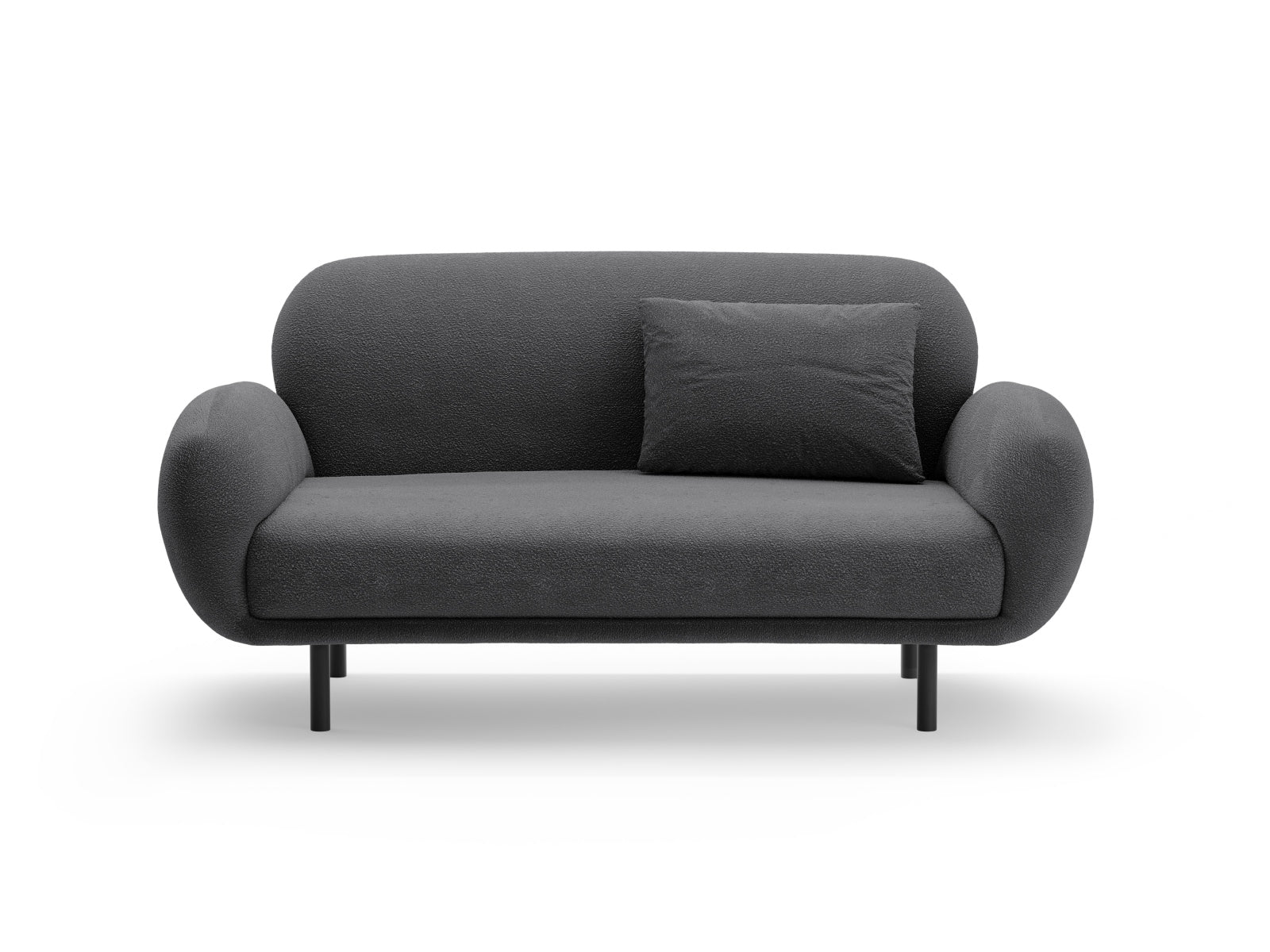 Poppy Sofa, 2 Seats, 148x72 cm — Dark Grey