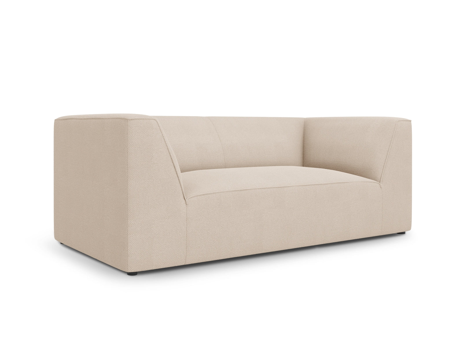 Sofa Strukturstoff Beige Ruby — Wohnbeispiel