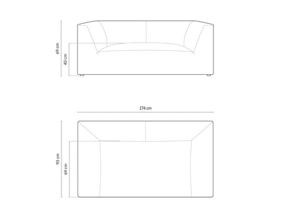 Sofa Strukturstoff Beige Ruby — Ansicht 5