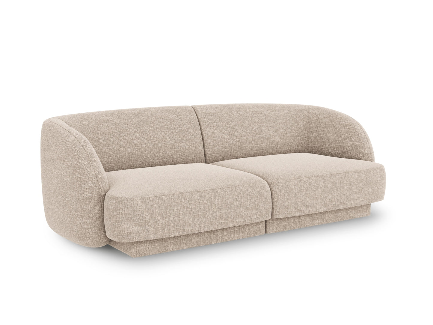 Sofa Chenille Beige Miley — Wohnbeispiel