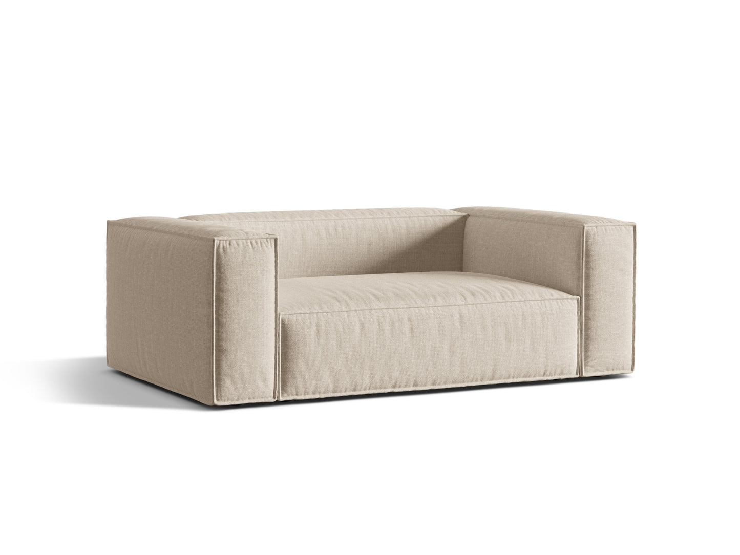 Sofa Strukturstoff Beige Nuria — Detailansicht