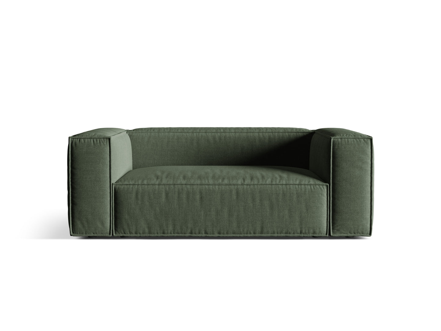 Sofa Strukturstoff Beige Nuria — Moss Green