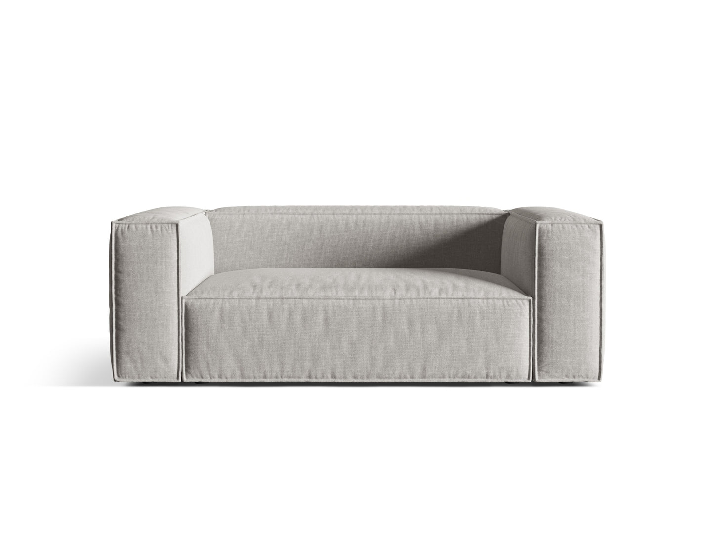 Sofa Strukturstoff Beige Nuria — Light Grey