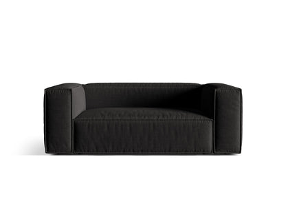 Sofa Strukturstoff Beige Nuria — Black
