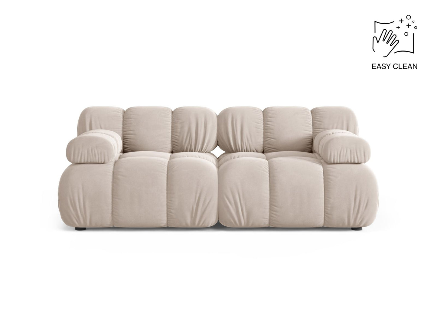 Sofa Samt Beige Bellis — Light Beige