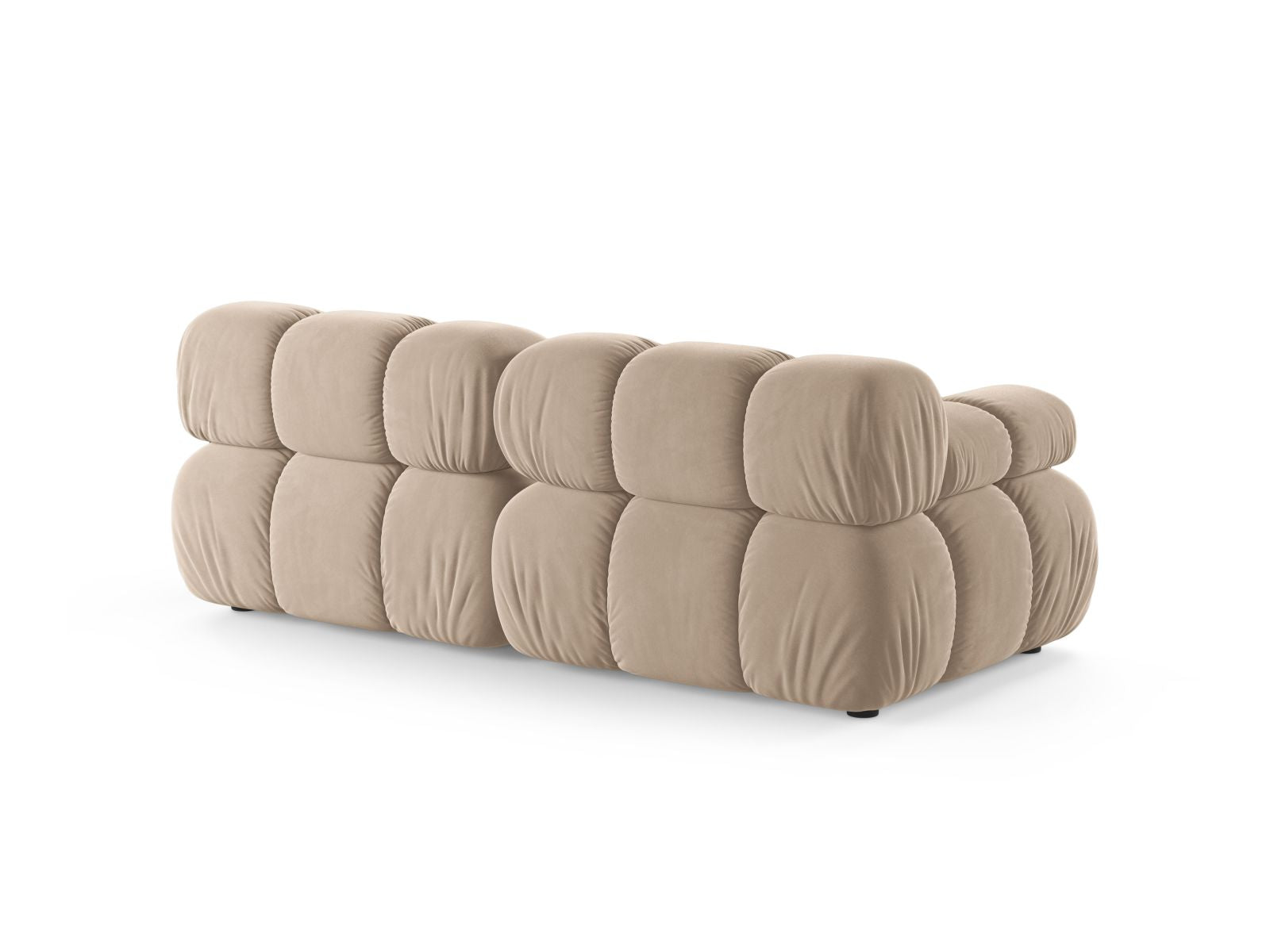 Sofa Samt Beige Bellis — Detailansicht