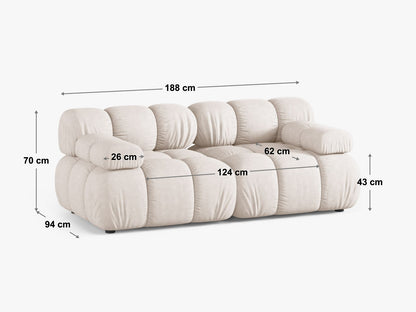 Sofa Samt Beige Bellis — Ansicht 4