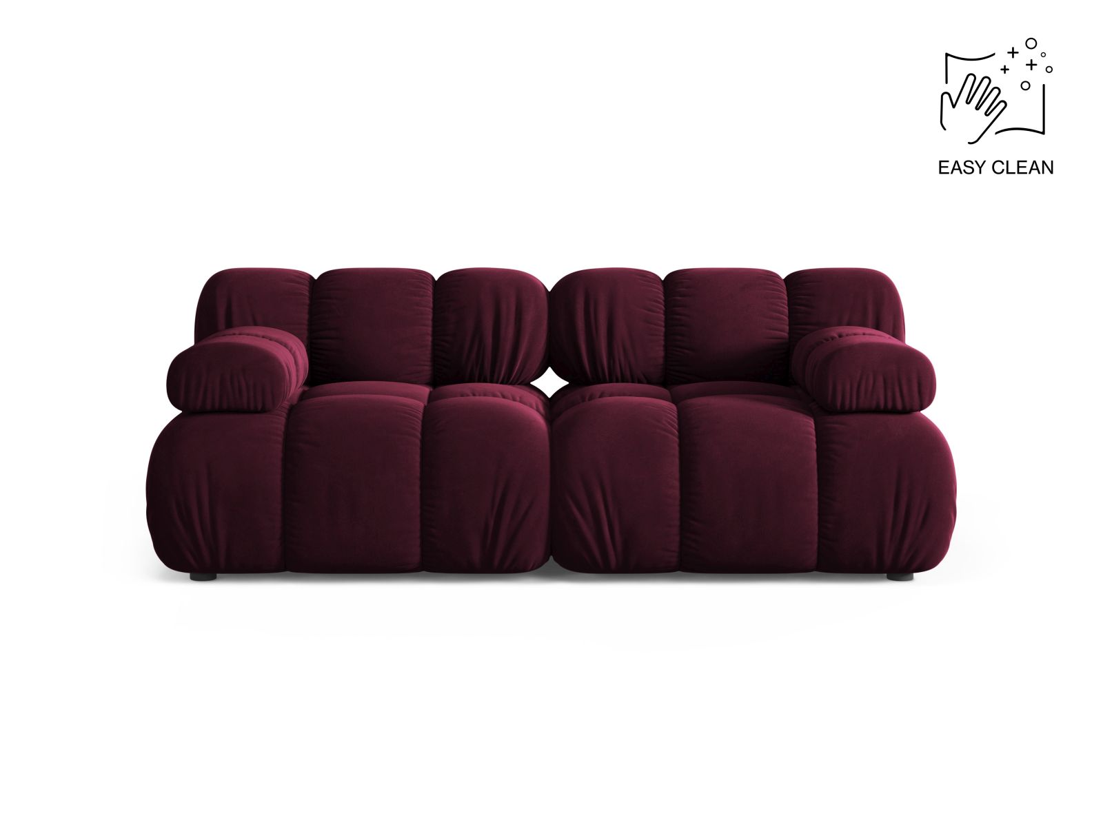 Bellis Modular Sofa, 2 Seats, 188x94 cm — Burgundy