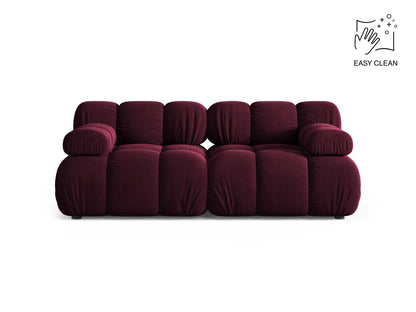 Sofa Samt Beige Bellis — Burgundy