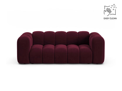 Sofa Samt Beige Lupine — Burgundy