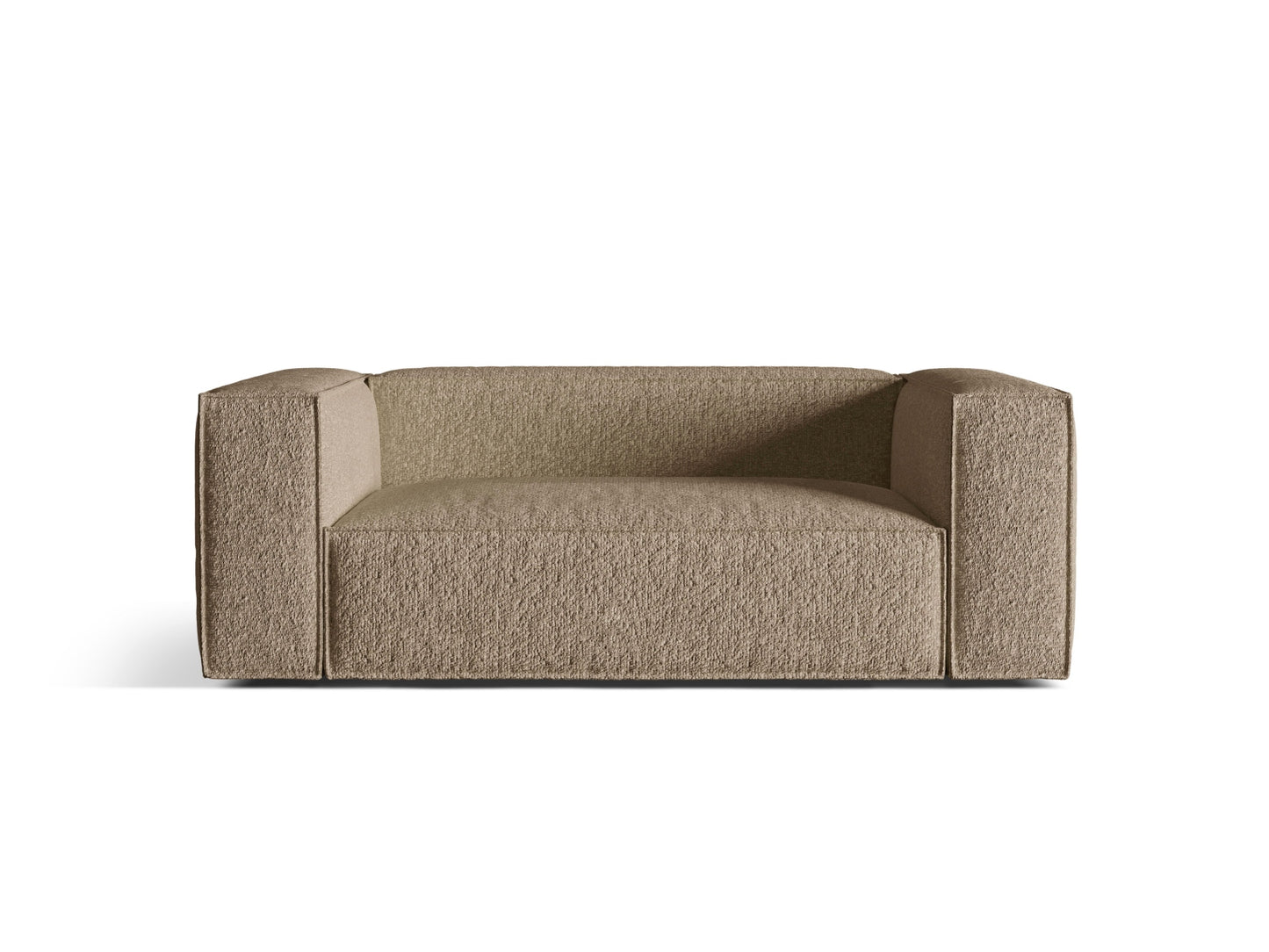 Sofa Bouclé Anthrazit Nuria — Cappuccino