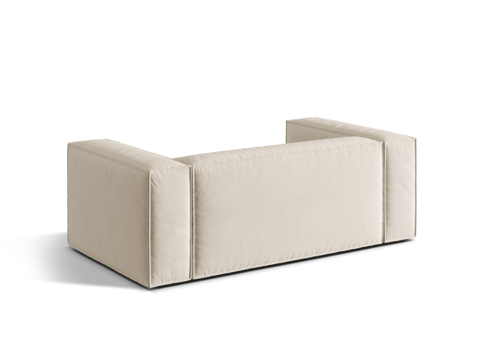 Sofa Samt Beige Nuria — Detailansicht