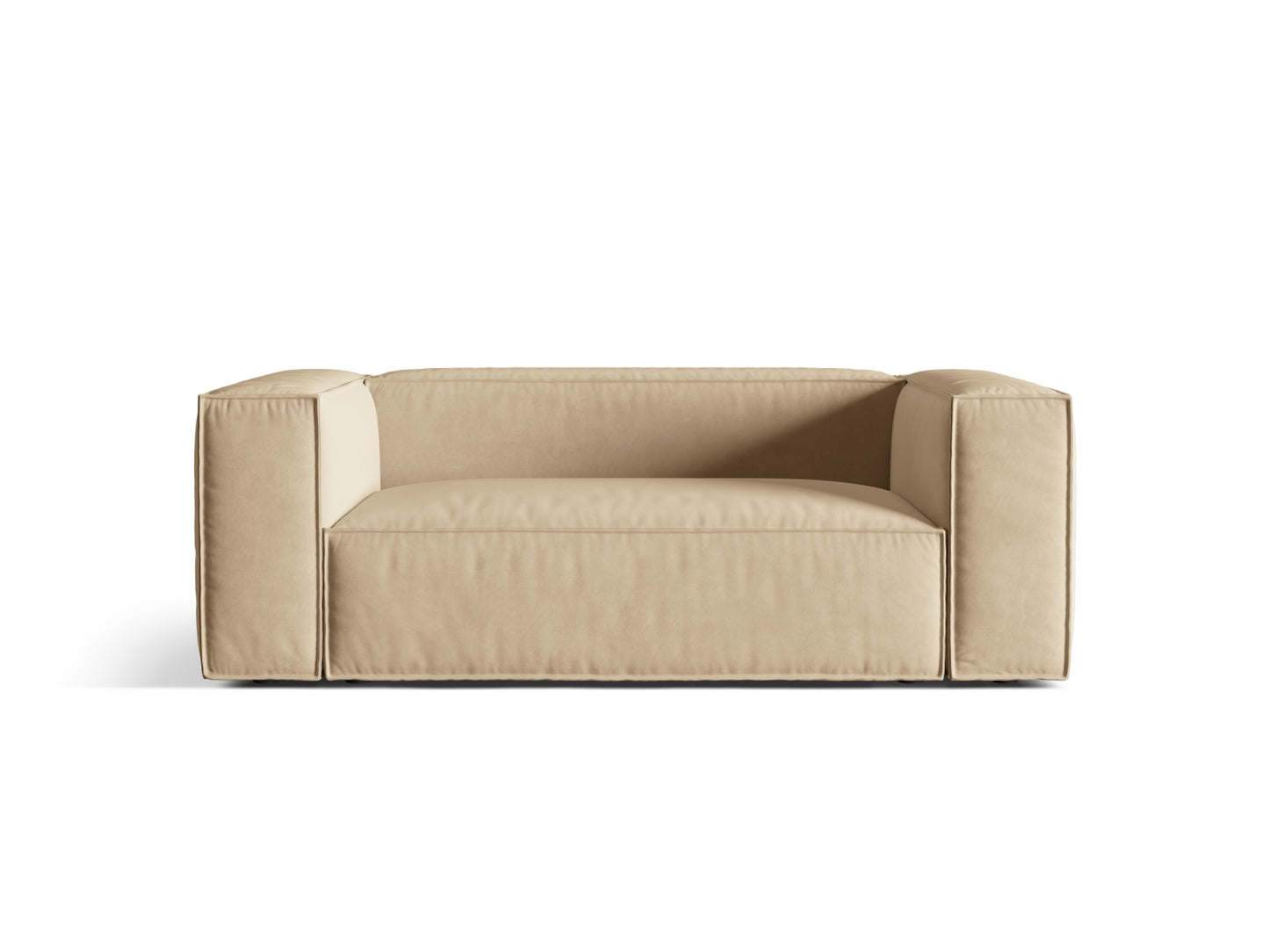 Sofa Samt Beige Nuria — Nude
