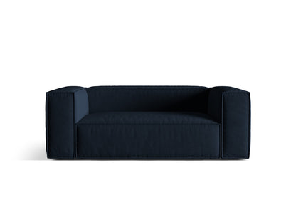Sofa Samt Beige Nuria — Dark Blue