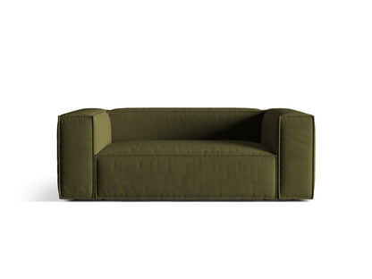 Sofa Samt Beige Nuria — Moss Green Melange