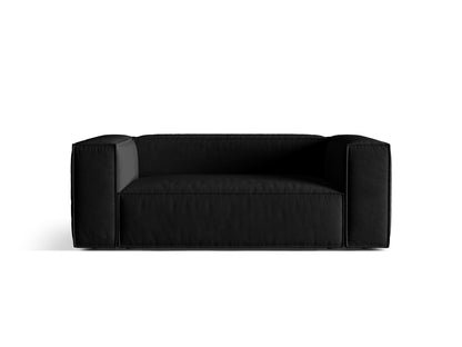 Sofa Samt Beige Nuria — Black