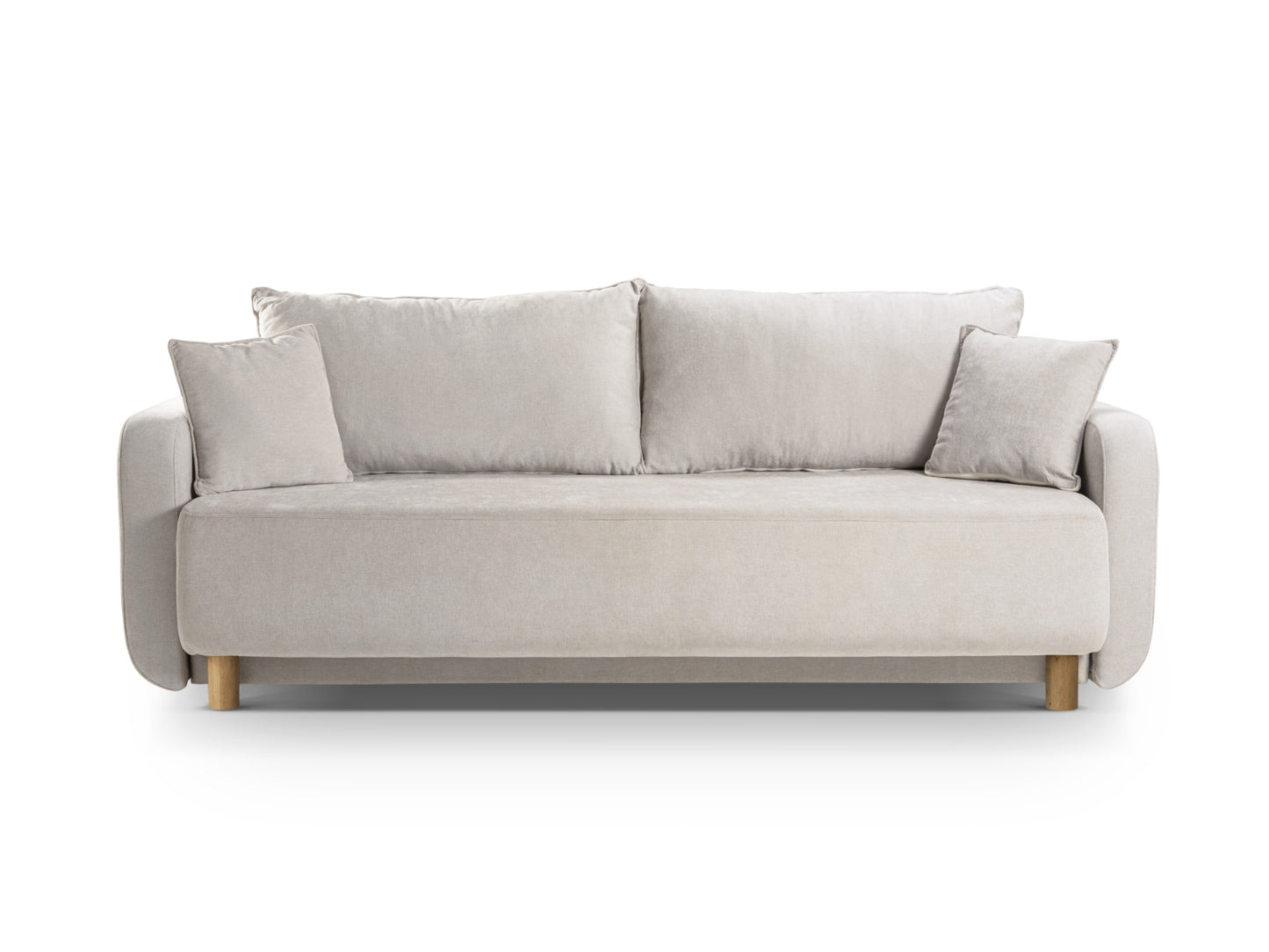 Elen Sofa With Bed Function And Box, 3 Seats, 231x106 cm — Beige
