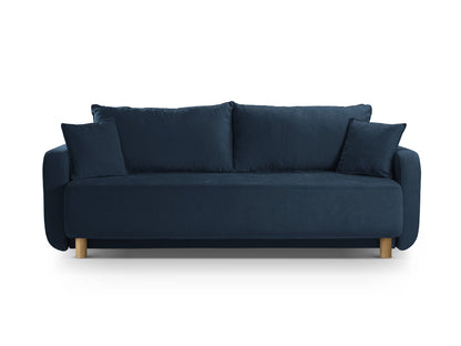 Elen Sofa With Bed Function And Box, 3 Seats, 231x106 cm — Navy Blue