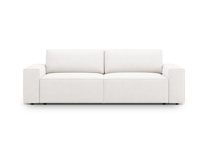 Jodie Sofa With Bed Function And Box, 3 Seats, 247x107 cm — White