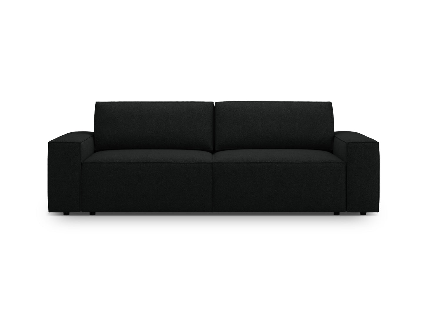 Jodie Sofa With Bed Function And Box, 3 Seats, 247x107 cm — Black